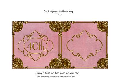 Lily of the Valley Perfume 40th Birthday Matching Insert