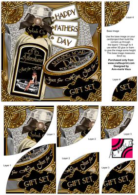 Fathers Day Aftershave Set 6in Duo Corner Stacker