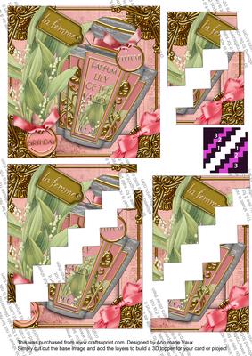 Lily of the Valley Perfume 5in Zig Zag Triangle Stacker