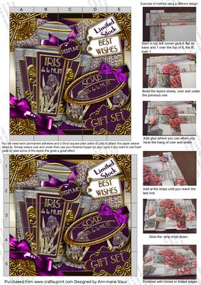Night Iris Perfume Gift Set 5in Paper Weaving Sheet