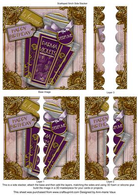 Parma Violets Birthday 5in Scalloped Edge Side Stacker