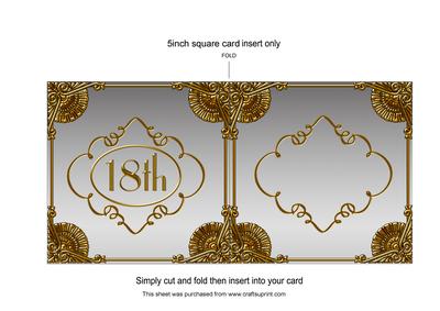 Burlesque Perfume 18th Birthday 5in Matching Card Insert