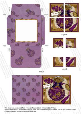 Amethyst Perfume 21st Birthday Card Envelope Corner Stacker