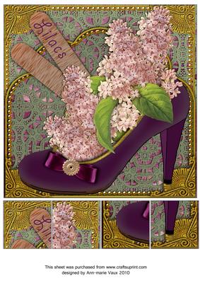 My Lilac Shoe 8in Picture Topper Sheet