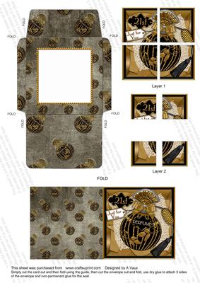 Black Onyx 21st Perfume Card Envelope 4 Corner Stacker