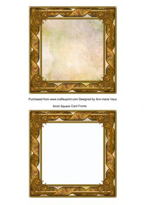 Bronze Tapestry 5in Card Front and Ornate Frame