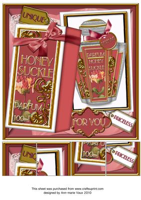 Honeysuckle Perfume in a Box 8in Topper Picture Sheet