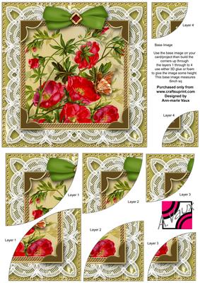 Lace Dogrose 6in Duo Corner Stacker