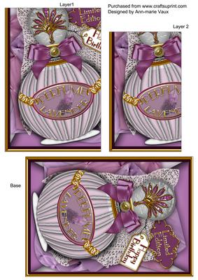 Lavender Birthday Perfume 7x5in One Corner Stacker