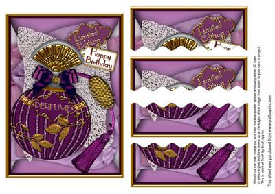 Amethyst Birthday Perfume 7x5in Wavy Top and Bottom Stacker