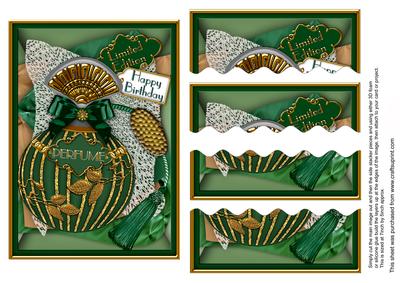 Emerald Birthday Perfume 7x5 Wavy Top and Bottom Stacker