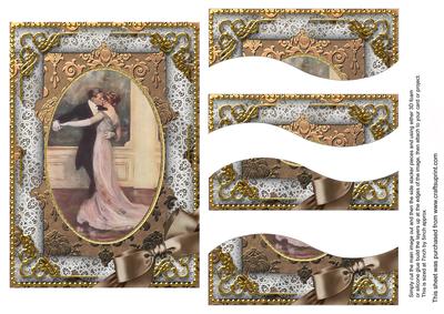 Strictly Dancing Couple 7x5in Swirvey Top and Bottom Stacker