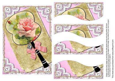 Pink Make-up Bag 7x5in Wavy Top and Bottom Stacker
