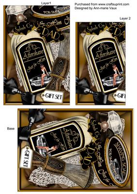 Dads Shaving Kit Fathers Day 7x5in One Corner Stacker