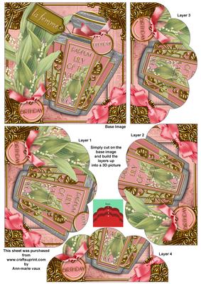 Lily of the Valley Perfume 5in Scallop Bottom Stacker