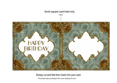 Pink Glitter Shoe Birthday Matching Insert for 5inch Sq Card