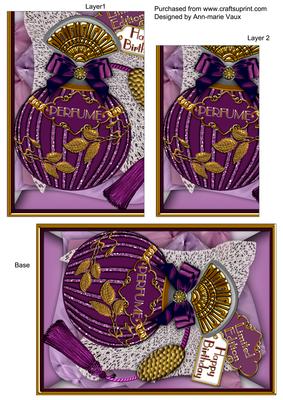 Amethyst Birthday Perfume 7x5in One Corner Stacker