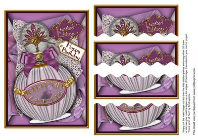 Lavender Perfume 7x5in Wavy Top and Bottom Stacker