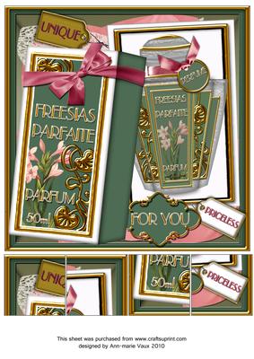 Boxed Freesia Perfume 8in Picture Topper