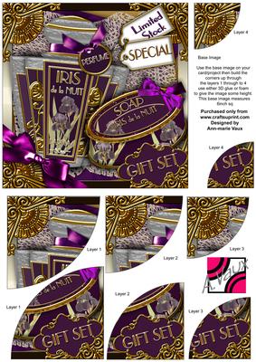 Night Iris Gift Set 6in Duo Corner Stacker
