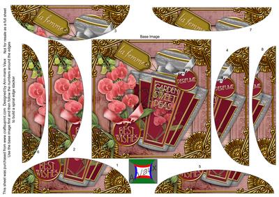 Sweet Peas Best Wishes Perfume 5in Round Spiral Edge Stacker