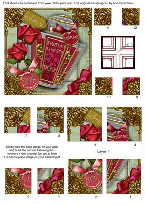 Rose 80th Birthday Perfume 5in All 4 Corner Stacker