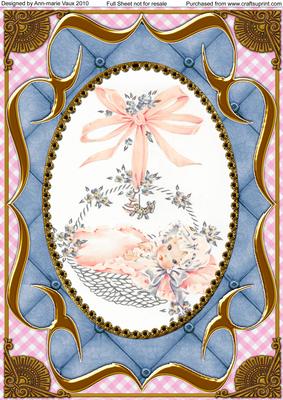 New Baby Fancy Bracket A4 Picture Topper Sheet