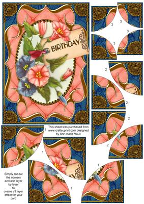 Morning Glory Fancy Bracket 7x5in Duo Corner Stacker
