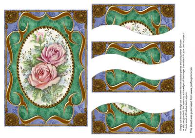 Rose Duo Fancy Bracket 7x5in Swirvey Top Bottom Stacker