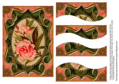 Oriental Peony 7x5in Swirvey Top Bottom Stacker
