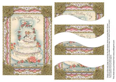 Wedding Cake Lace 7x5in Swirvey Top Bottom Stacker