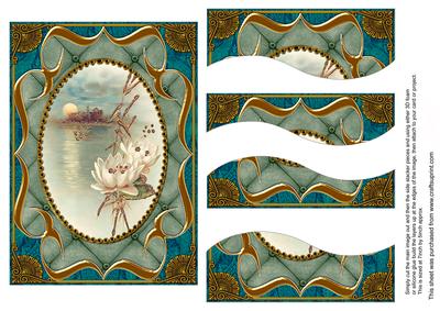 Oriental Lily Fancy Bracket 7x5 Swirvey Top Bottom Stacker