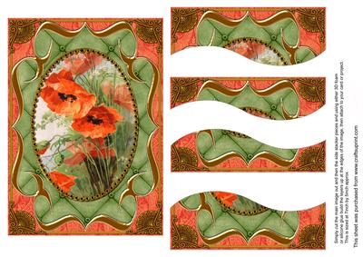 Poppies Fancy Bracket 7x5 Swirvey Top Bottom Stacker