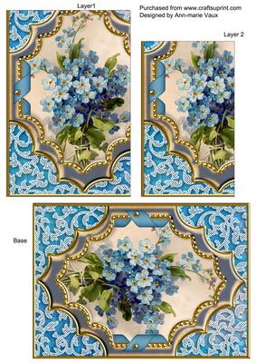 Forget Me Knots Ornate Diamond 7x5inch One Corner Stacker