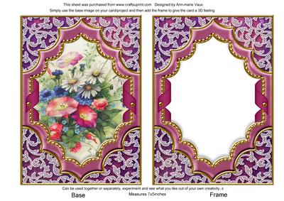 Wildflowers Ornate Diamond 7x5inch Picture Card Front Frame