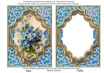 Forget Me Knots Diamond 7x5inch Picture Card Front Frame