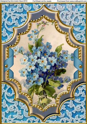 Forget Me Knots Ornate Diamond A4 Picture Sheet