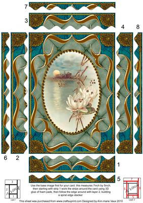 Oriental Lily Fancy Bracket 7x5in Wavy Spiral Edge Stacker