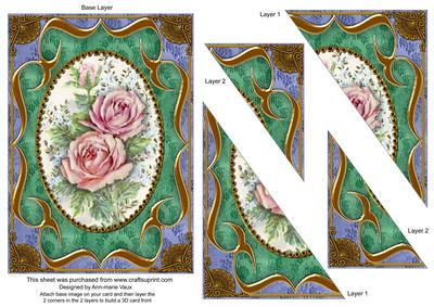 Rose Duo Fancy Bracket 7x5in Triangle Duo Corner Stacker