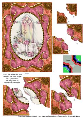 Church Window Fancy Bracket 7x5 Scallop Duo Corner Stacker