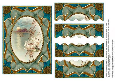 Oriental Lily Fancy Bracket 7x5in Wavy Top Bottom Stacker