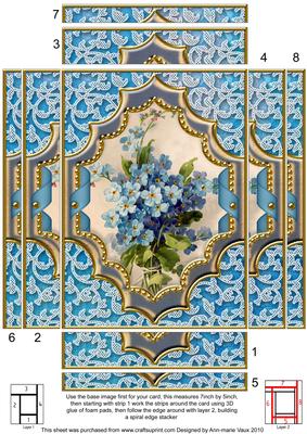 Forget Me Knots Ornate Diamond 7x5in Spiral Edge Stacker