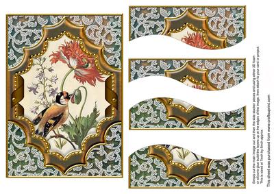 Nectar Bird Ornate Diamond 7x5 Swirvey Top Bottom Stacker