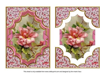 Pink Rose Ornate Diamond Easy Decoupage Step by Step