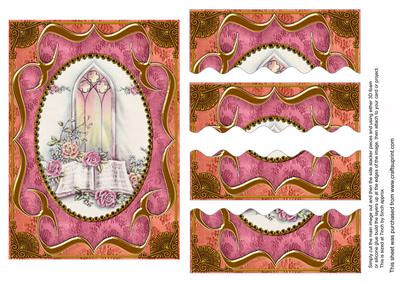 Church Window Fancy Bracket 7x5in Wavy Top Bottom Stacker