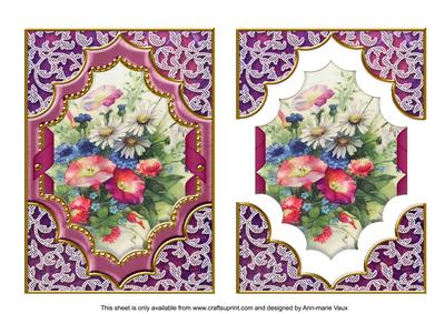Wildflowers Ornate Diamond Easy Decoupage Step by Step