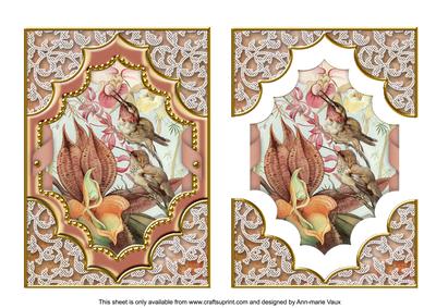 Feeding Birds Ornate Diamond Easy Decoupage Step by Step