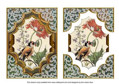 Nectar Birds Diamond 7x5in Easy Decoupage Step by Step