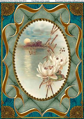Oriental Lily Fancy Bracket A4 Picture Topper Sheet