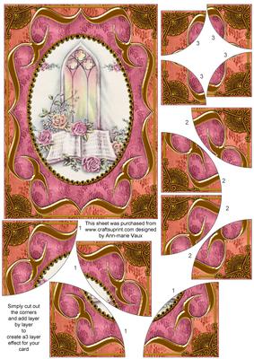 Church Window Fancy Bracket 7x5 All 4 Corner Stacker
